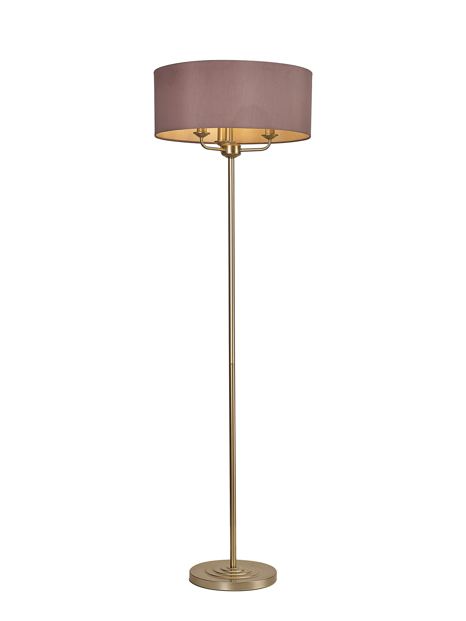 DK1004  Banyan 45cm 3 Light Floor Lamp Champagne Gold, Taupe